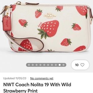 Coach Wild Strawberry Beige Bag